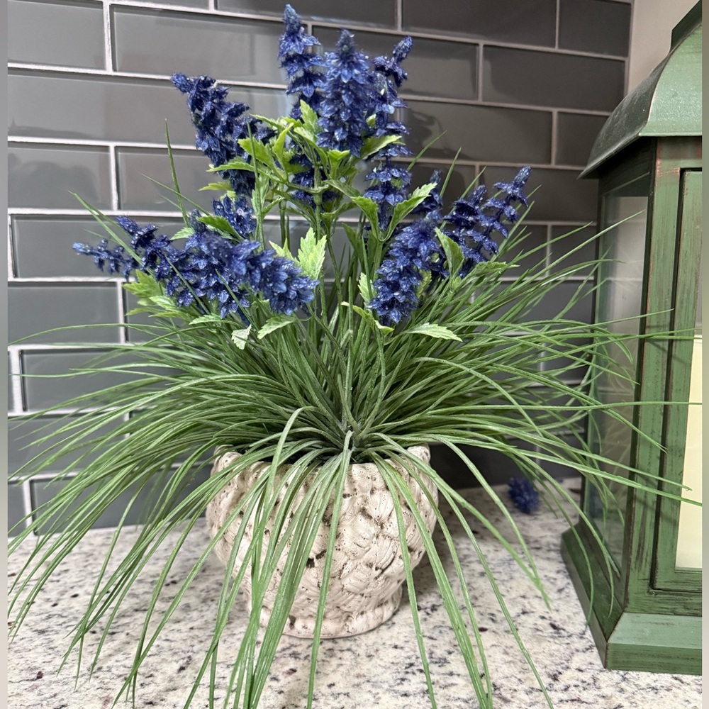 Faux Purple Flower Arrangement